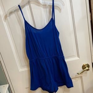 stretch knit romper shorts